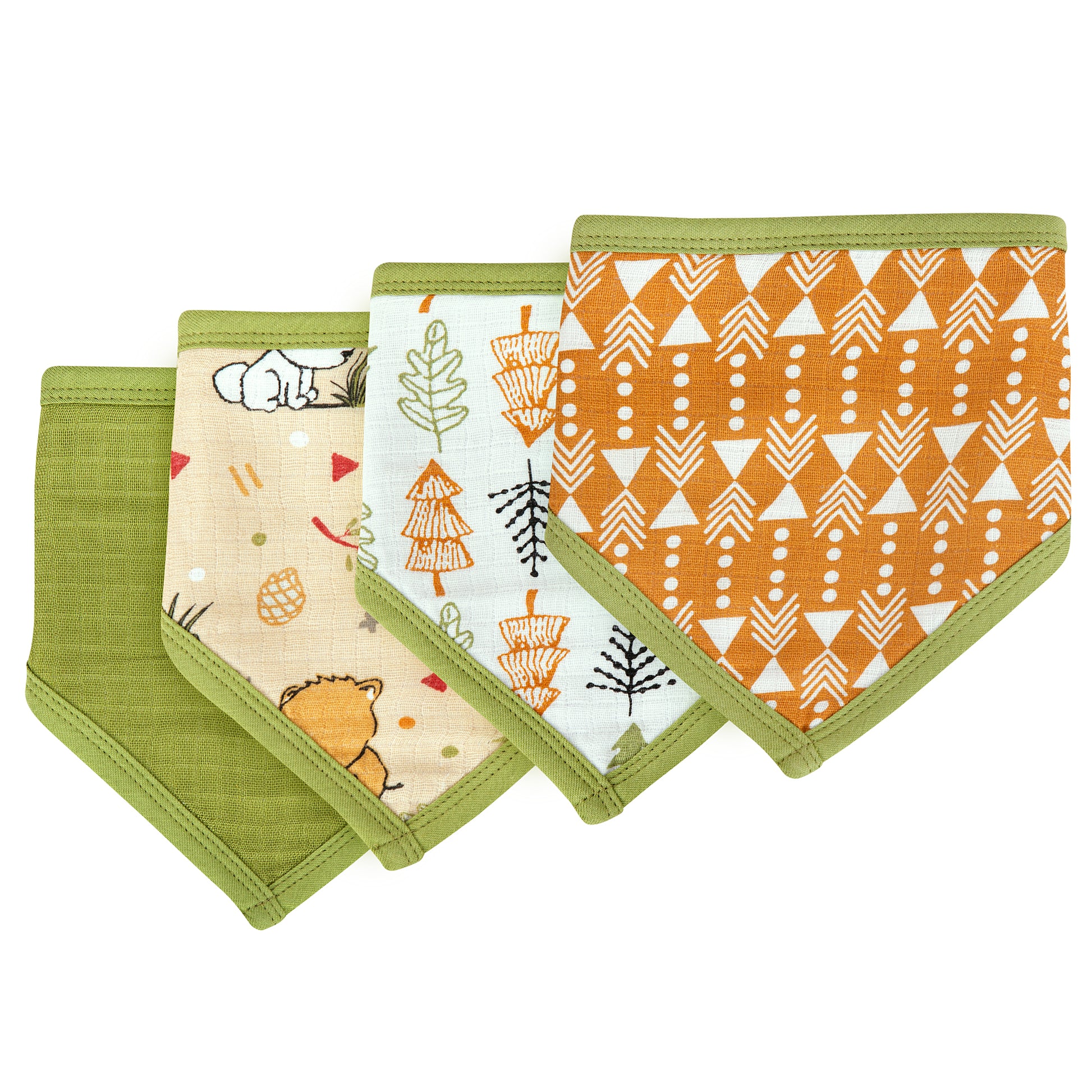 Muslin Bandana Bibs - Pack of 4's - Into the Jungle - Dreams & Dimples