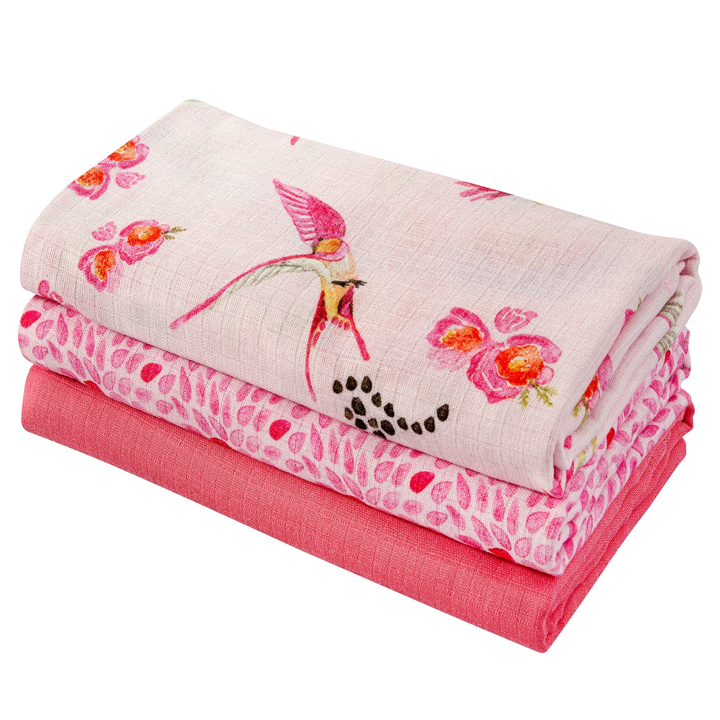 Muslin Swaddles - Pack of 3's - Humming Bird - Dreams & Dimples