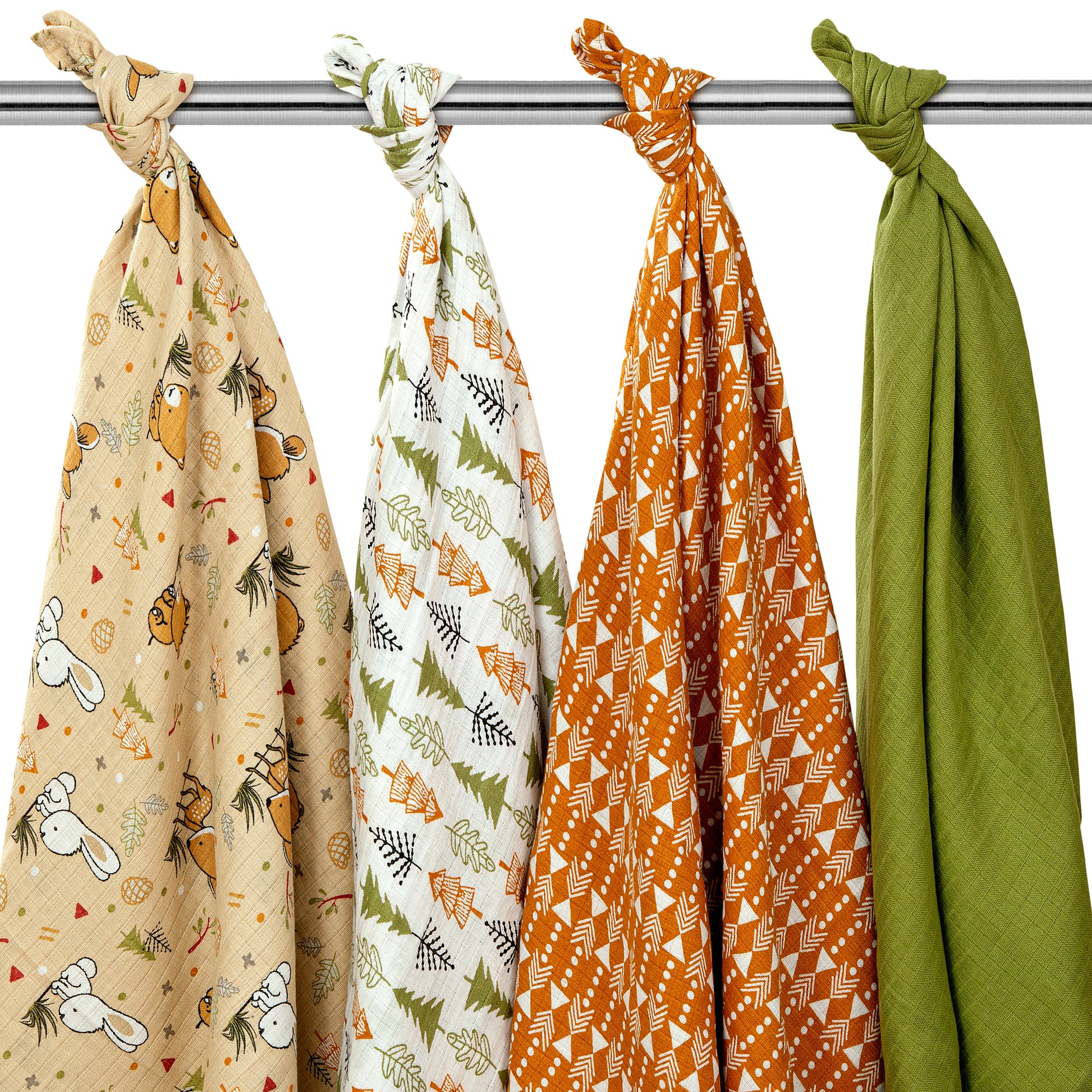 Muslin Swaddles - Pack of 4's - Into the Jungle - Dreams & Dimples